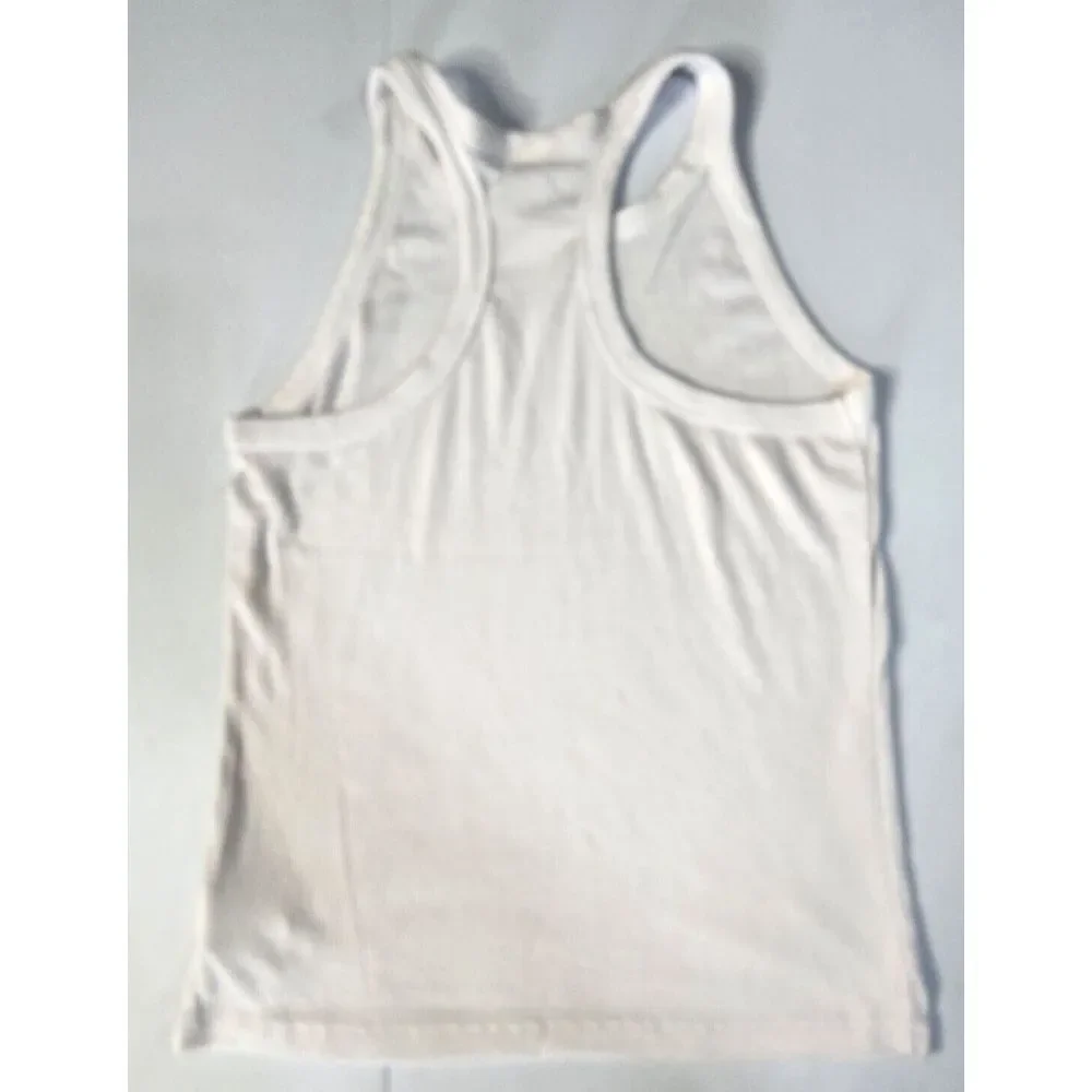 Ultralite Girls Lot/2 Ribbed Tank Tops XL 14/16 Dusty Sea Green & White Vacation